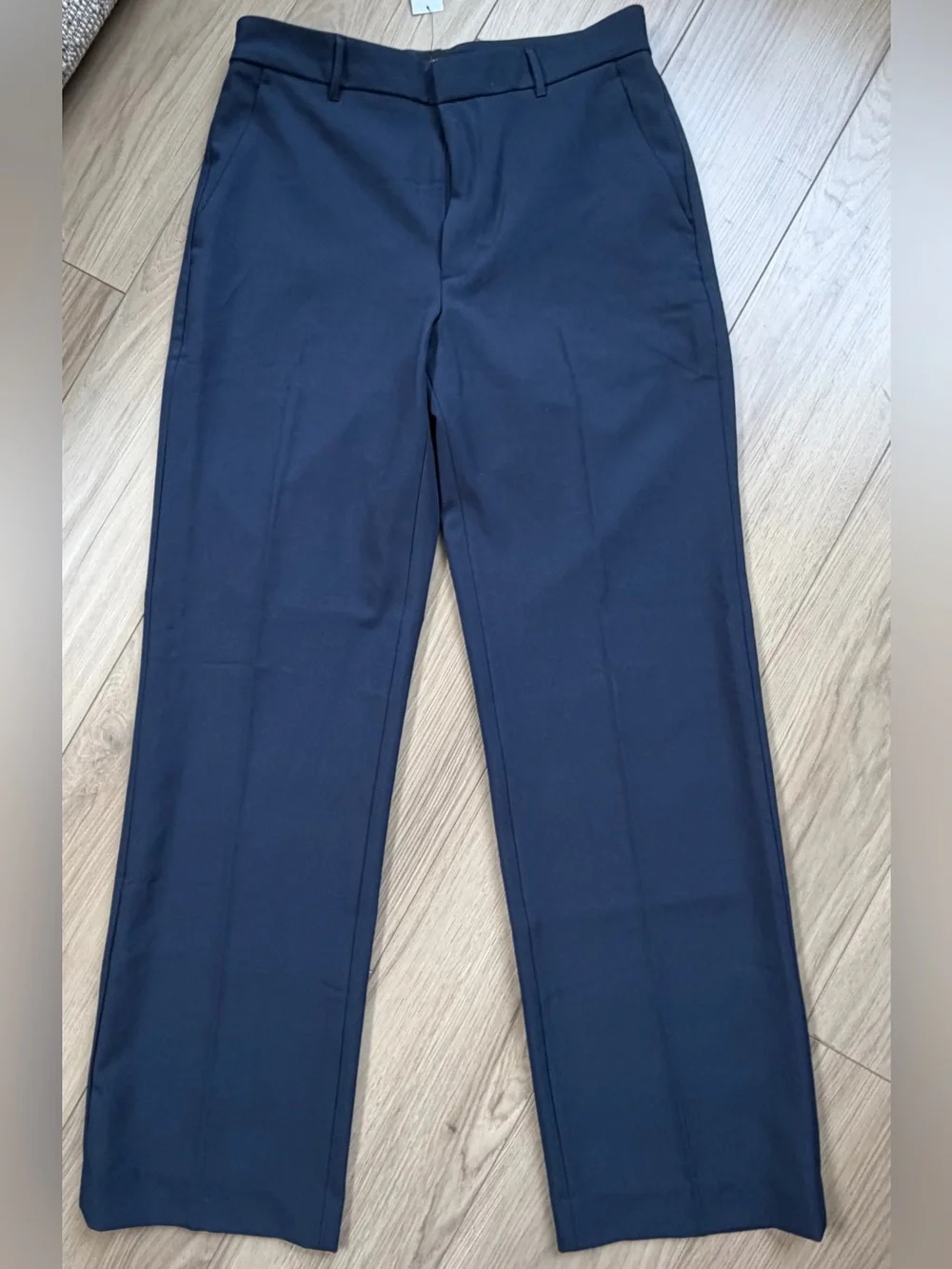 Banana Republic Womens Straight Sculpted Hi Rise Stretch Navy Pant Sz 4